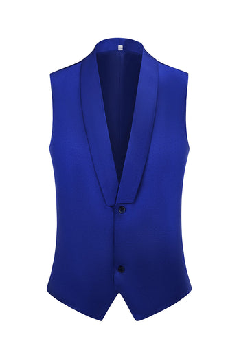 Royal Blue 3-Piece Shawl Lapel One Button Prom Suits