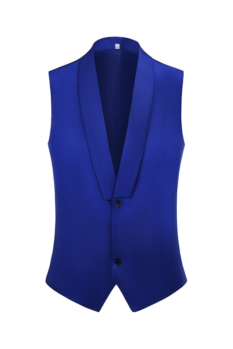 Load image into Gallery viewer, Royal Blue 3-Piece Shawl Lapel One Button Prom Suits