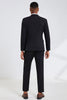 Load image into Gallery viewer, Black Notched Lapel Men Homecoming Suits