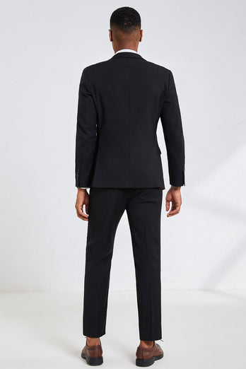 Black Notched Lapel Men Homecoming Suits