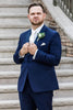 Load image into Gallery viewer, Notched Lapel 3 Pieces Navy One Button Men&#39;s Suits For Wedding