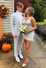 Load image into Gallery viewer, Notched Lapel White Jacquard One Button 2-Piece Men&#39;s Prom Suits