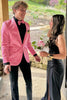 Load image into Gallery viewer, Shawl Lapel Light Pink Print One Button 2-Piece Men&#39;s Prom Suits