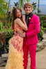 Load image into Gallery viewer, Shawl Lapel Hot Pink One Button 3-Piece Prom Suits