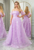 Load image into Gallery viewer, Lilac A Line Strapless Long Corset Prom Dress