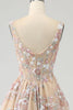 Load image into Gallery viewer, A-Line Champagne Spaghetti Straps Beaded Corset Prom Dress