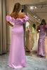 Load image into Gallery viewer, Glitter Pink Mermaid Off the Shoulder Long Prom Dress With Slit