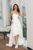 Load image into Gallery viewer, Simple Asymmetrical White Graduation Dress