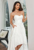 Load image into Gallery viewer, Simple Asymmetrical White Graduation Dress