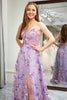 Load image into Gallery viewer, A-Line Mauve Spaghetti Straps Prom Dress with Appliques