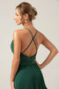 Load image into Gallery viewer, A-Line Tiered Chiffon Dark Green Long Bridesmaid Dress with Pleated