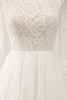 Load image into Gallery viewer, Elegant Ivory A Line Backless Long Sleeves Wedding Dress with Lace