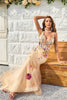 Load image into Gallery viewer, Champagne Lace Mermaid Prom Dress with Appliques