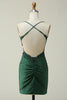 Load image into Gallery viewer, Dark Green Bodycon Short Prom Dress with Beading