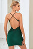 Load image into Gallery viewer, Dark Green Bodycon Short Prom Dress with Beading