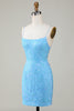 Load image into Gallery viewer, Sparkly Blue Beaded Tight Short Party Dress