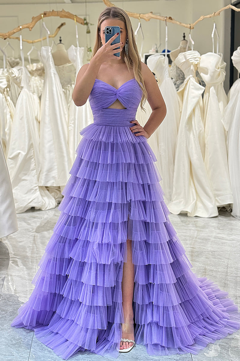 Long purple shop formal dress