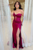 Load image into Gallery viewer, Sparkly Mermaid Sweetheart Corset Long Prom Dress with Slit