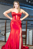 Load image into Gallery viewer, Sparkly Mermaid Sweetheart Corset Long Prom Dress with Slit