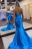 Load image into Gallery viewer, Sparkly Mermaid Sweetheart Corset Long Prom Dress with Slit