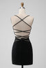 Load image into Gallery viewer, Bodycon Corset Short Black Graduation Dress with Beading