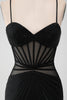 Load image into Gallery viewer, Bodycon Corset Short Black Graduation Dress with Beading