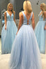 Load image into Gallery viewer, Yellow Tulle A Line Sparkly Princess Prom Dress