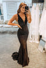 Load image into Gallery viewer, Elegant Glitter Rhinestone Black Lace Long Prom Dress