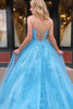 Load image into Gallery viewer, Spaghetti Straps Long Princess Prom Dress with Appliques