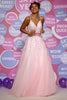 Load image into Gallery viewer, A-Line Pink Princess Prom Dress with Appliques