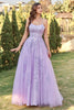 Load image into Gallery viewer, Spaghetti Straps A-Line Lavender Princess Prom Dress