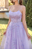 Load image into Gallery viewer, Spaghetti Straps A-Line Lavender Princess Prom Dress