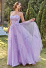 Load image into Gallery viewer, Spaghetti Straps A-Line Lavender Princess Prom Dress