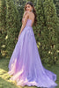 Load image into Gallery viewer, Spaghetti Straps A-Line Lavender Princess Prom Dress