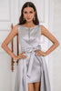 Load image into Gallery viewer, Grey High-low Bodycon Party Dress