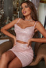 Load image into Gallery viewer, Sheath Spaghetti Straps Light Pink Sequins Holiday Dress