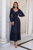 Load image into Gallery viewer, Navy Long Sleeves Mother Dress