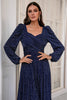 Load image into Gallery viewer, Navy Long Sleeves Mother Dress