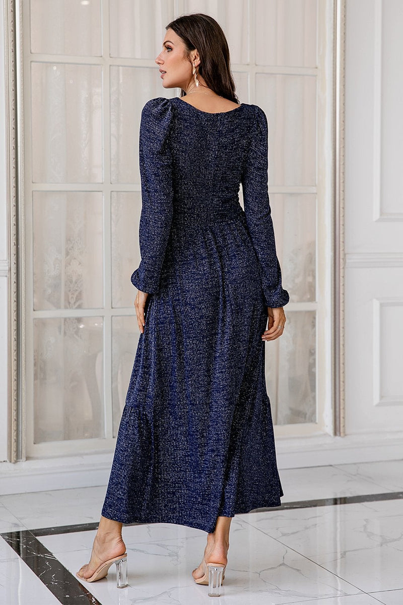 Load image into Gallery viewer, Navy Long Sleeves Mother Dress