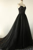 Load image into Gallery viewer, Black Sweetheart Tulle Prom Dress