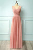 Load image into Gallery viewer, Long V-neck Bridesmaid Dress