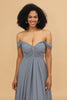 Load image into Gallery viewer, Off the Shoulder Chiffon Bridesmaid Dress