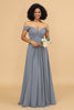 Load image into Gallery viewer, Off the Shoulder Chiffon Bridesmaid Dress