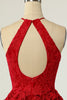 Load image into Gallery viewer, A Line Halter Red Short Party Dress with Appliques