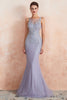 Load image into Gallery viewer, Lavender Mermaid Beaded Sparkly Prom Dress