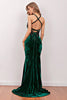 Load image into Gallery viewer, Dark Green Mermaid Velvet Long Evening Dress