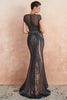 Load image into Gallery viewer, Mermaid Beaded Black Sparkly Prom Dress