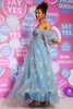 Load image into Gallery viewer, Blue Off The Shoulder Princess Prom Dress with Embroidery