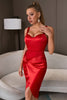 Load image into Gallery viewer, Red Straps Sleeveless Bodycon Party Dress with Slit