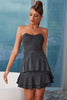 Load image into Gallery viewer, A Line Sweetheart Grey Holiday Party Dress